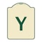 Signmission Designer Series Sign W/ Letter Y, Tan & Green Heavy-Gauge Aluminum Sign, 24" x 18", TG-1824-22916 A-DES-TG-1824-22916 - alternate 1